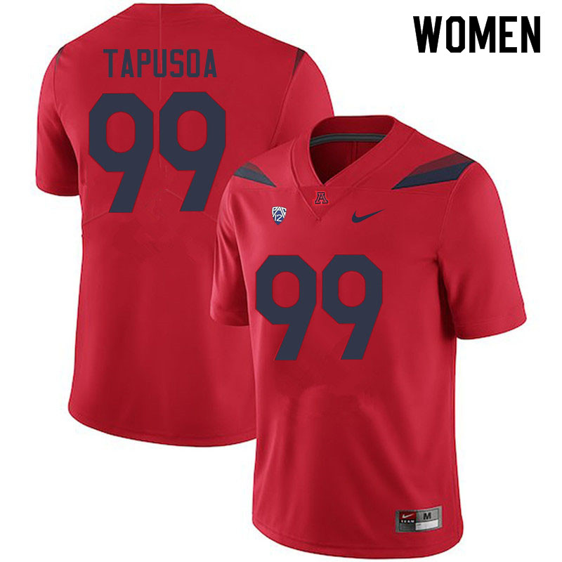 Women #99 Myles Tapusoa Arizona Wildcats College Football Jerseys Sale-Red - Click Image to Close